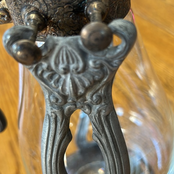 Vintage silver plated tilting coffee stand and carafe. No markings. Glass carafe - Picture 7 of 13